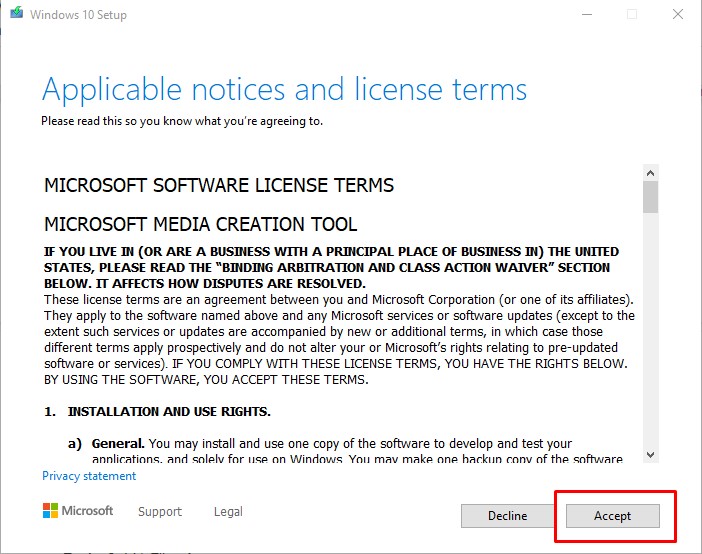 Bước 2 tải Windows 10 bằng File ISO nguyên gốc