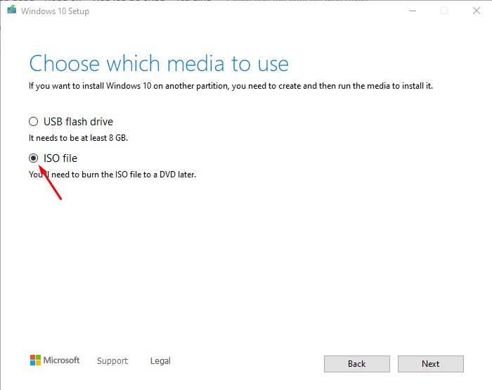 Bước 5 tải Windows 10 bằng File ISO nguyên gốc