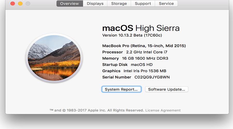 Phiên bản MacOS High Sierra