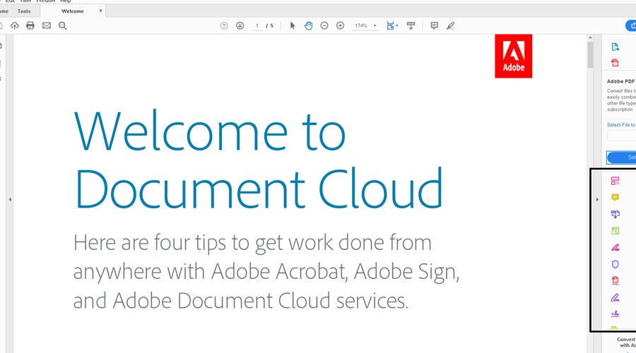Tính năng Document Cloud