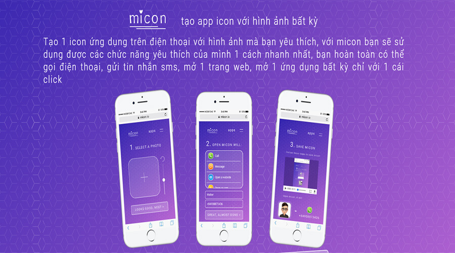 Cách sử dụng micon io để tạo biểu tượng icon cho điện thoại