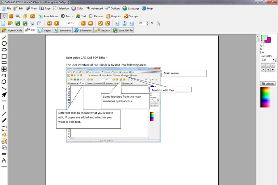 Giao diện của phần mềm PDF-XChange Editor thân thiện với người dùng